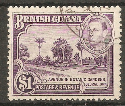 British Guiana 1938 $1 Bright violet. SG317.